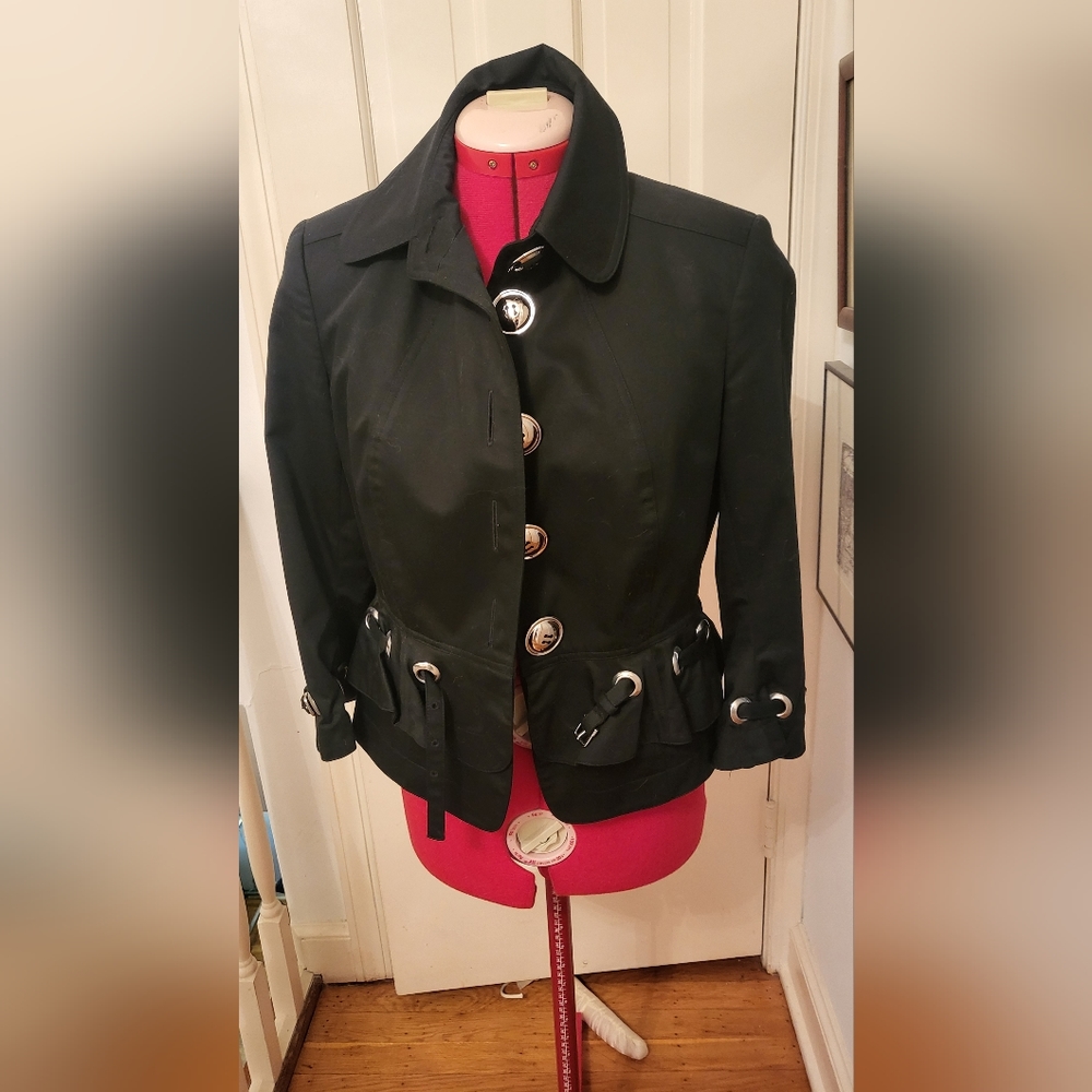 Black Per Se jacket sz 0 pants sz 2 full suit 2 pieces